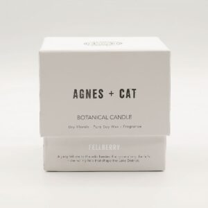 Botanical soy wax candle with a bright, juicy Fellberry scent.