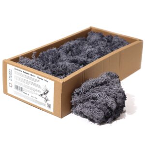 Charcoal grey decorative reindeer moss for home decor and craft projects.