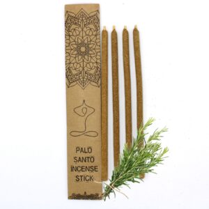 Large Palo Santo incense sticks infused with rosemary for a calming aroma.