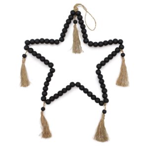 Large bead star mobile in a serene setting, perfect for home decor.