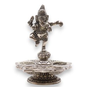 Dancing Ganesha incense holder designed for standard incense cones.