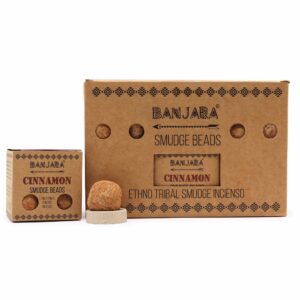 Cinnamon Banjara smudge beads for aromatic cleansing and mindful living.