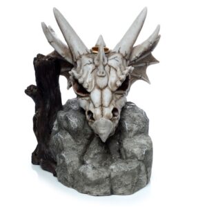 Dragon skull backflow incense burner designed for calming smoke effects.