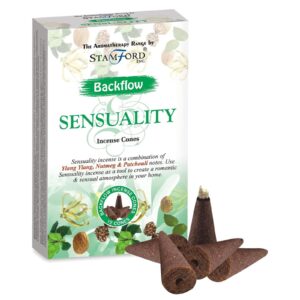 Aromatherapy backflow cones in a decorative box, perfect for home fragrance.