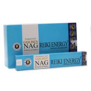 Golden Nag incense sticks for a calming and aromatic experience.