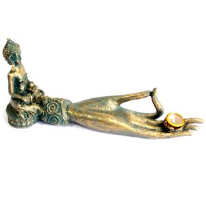 Antique Buddha hand incense burner for a serene home atmosphere.