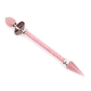 Shiva Lingam magic wand made from rose quartz, symbolising love and harmony.
