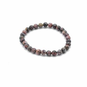 Gemstone Manifestation Bracelet made with Leopard Skin Jasper beads.