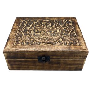 Large wooden keepsake box featuring the Tree of Life design.