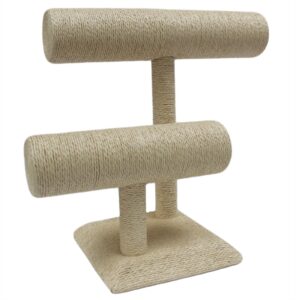 Cream large bangle 'T' stand showcasing jewellery in a natural style.