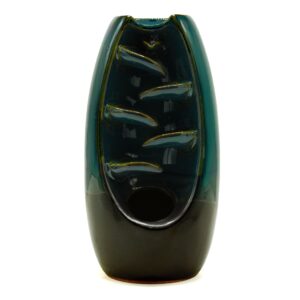 Elegant Serene Oval Cascade Backflow Incense Burner with calming design.