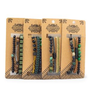 Men's premium bracelet set featuring earthy tones for outdoor enthusiasts.
