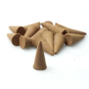 A carton of unscented raw incense cones for calming and soothing experiences.