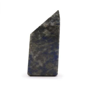 Polished Afghan Lapis Gemstone Point showcasing deep blue tones and natural patterns.
