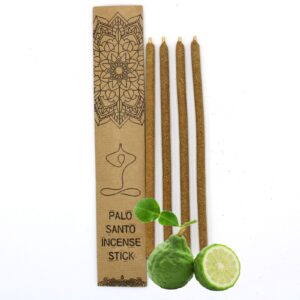 Large Palo Santo incense sticks infused with bergamot for a calming aroma.