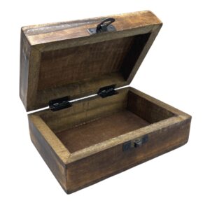 Elegant medium ceramic glazed wood box in white, perfect for storage.