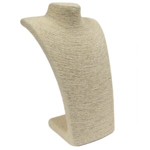 Large cream necklace display stand showcasing elegant jewellery pieces.