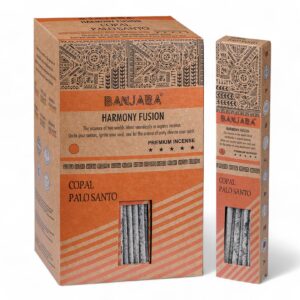 Banjara Palo Santo smudge sticks with copal for cleansing and calming spaces.