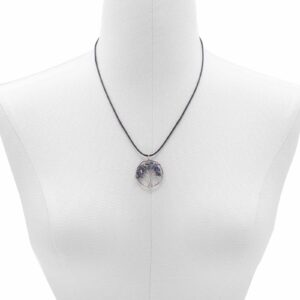 Tree of Life Pendant featuring a genuine Sodalite gemstone with intricate branches.