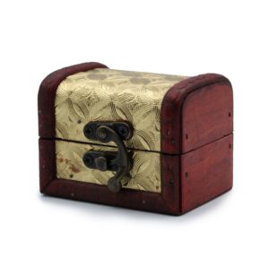 Vintage-style mini colonial box with brass fittings, perfect for trinkets or gifts.