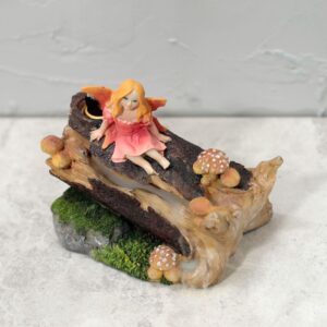 Elegant backflow incense burner shaped like a woodland fairy.