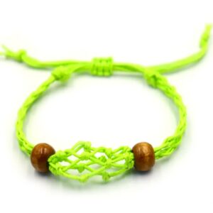 Vibrant green gemstone bracelet cord suitable for jewellery making.
