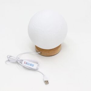 Moon New Wave Lamp with textured surface and adjustable brightness settings.