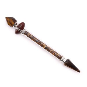 Shiva Lingam Magic Wand made from Tiger Eye, symbolising confidence and strength.