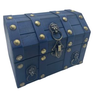Teal large treasure chest perfect for storage and decoration.