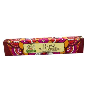 Namaste Mandala Masala Incense sticks with rose and vanilla fragrance.