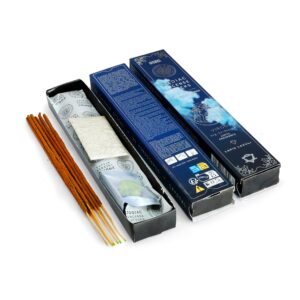 Copal Zodiac Gemstone Crystal Incense for Virgo with earthy tones and calming design.