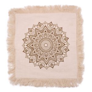 Bronze Lotus Mandala cushion cover, perfect for home decor and mindful living.
