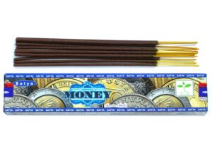 Satya Incense sticks in a vibrant packaging, perfect for creating a calming atmosphere.