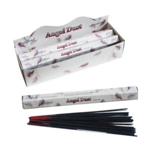 Hexagonal incense sticks in a stylish holder, perfect for relaxation.