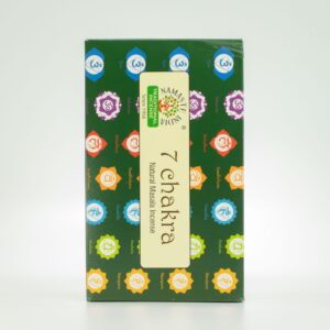 Namaste Mandala Masala Incense sticks in a decorative box with chakra symbols.