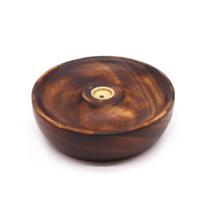 Plain incense stick and cone burner disc for a calming atmosphere.