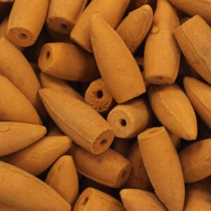 Back flow incense cones in a decorative box, perfect for creating a calming atmosphere.