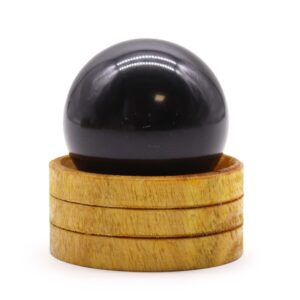 50mm tourmaline gemstone sphere with a stand, perfect for home decor.