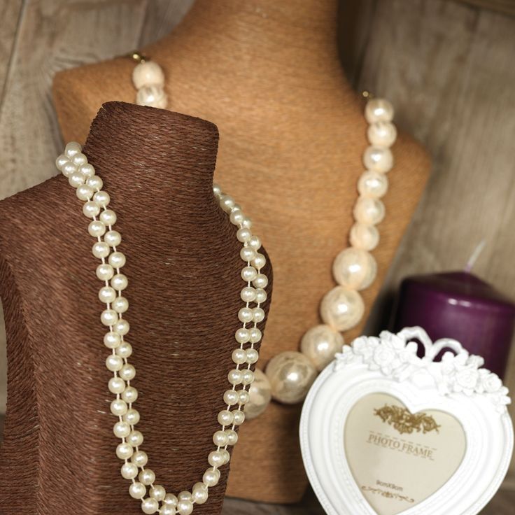 Medium classic bust display stand in chocolate finish for showcasing jewellery.