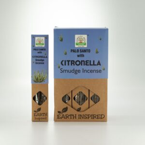 Earth Inspired Smudge Incense sticks with a fresh citronella scent.