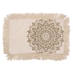 Bronze Lotus Mandala cushion, perfect for home decor and relaxation.