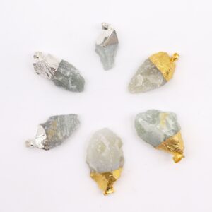 Assorted gemstone pendants featuring sodalite and silver plating.