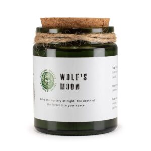 Greenman Woodwick Soy Candle in a serene setting, evoking a calming atmosphere.