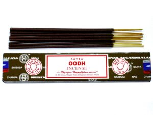 Satya Incense sticks in a vibrant packaging, perfect for creating a calming atmosphere.