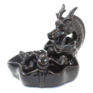 XL Dragon Pool backflow incense burner with intricate dragon design.