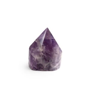 Polished Amethyst points showcasing rich purple hues and smooth surfaces.