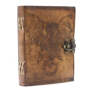 Leather Dragon Notebook with unique design and eco-friendly pages.