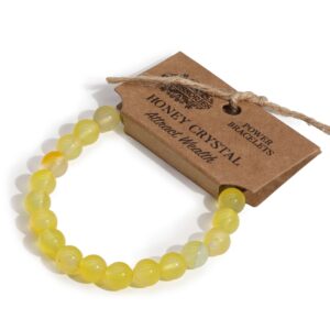 Stretchable Power Bracelet featuring Honey Crystal, perfect for any outfit.