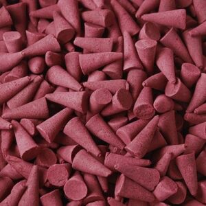 Colourful incense cones with exotic fragrances for a calming atmosphere.