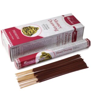 Aromatika Charcoal Free Hex Incense sticks in Money Drawing packaging
